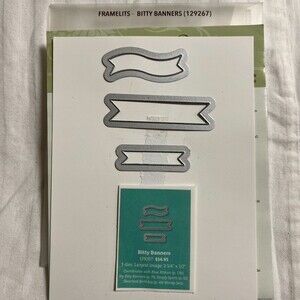 Stampin' Up! Bitty Banners Thinlit Framelit Die Paper Cutting Scrapbooking Craft